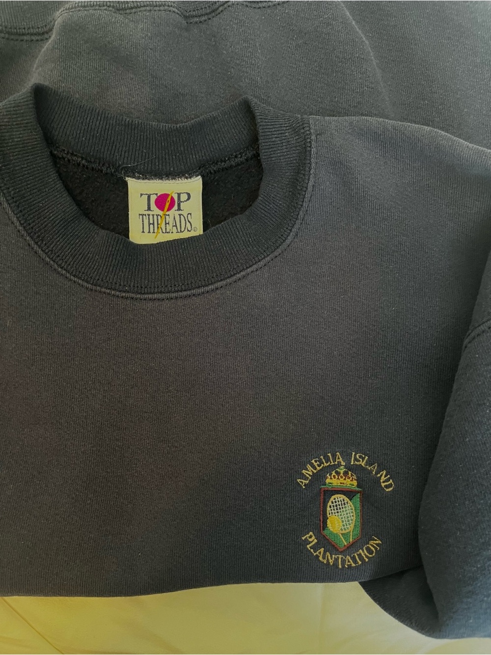 Vintage 90s Top Threads Amelia Island Plantation Tennis Crewneck Sweatshirt M